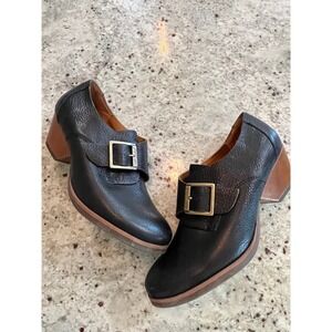 Korks by Kork-Ease Nanda Black Pebbled Leather Monk Strap Buckle Booties 11M